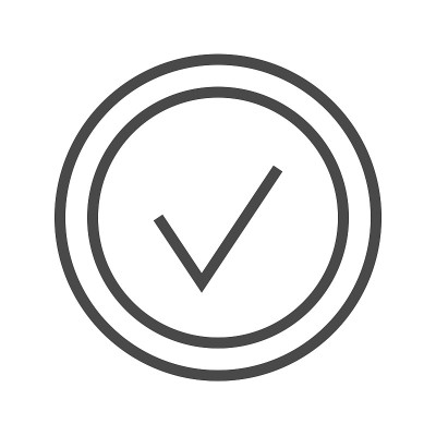 检查标记细线矢量图标