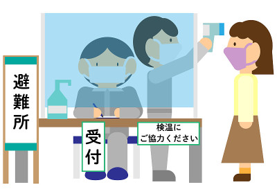 疏散中心采取预防传染病措施后的图像
