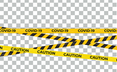 警戒线，Covid-19病毒危险信号隔离