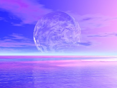 梦幻般的球体和天空景观