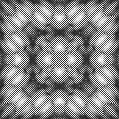 简单的几何纹理创造了一种体积的视觉错觉。模仿画面中的光影。