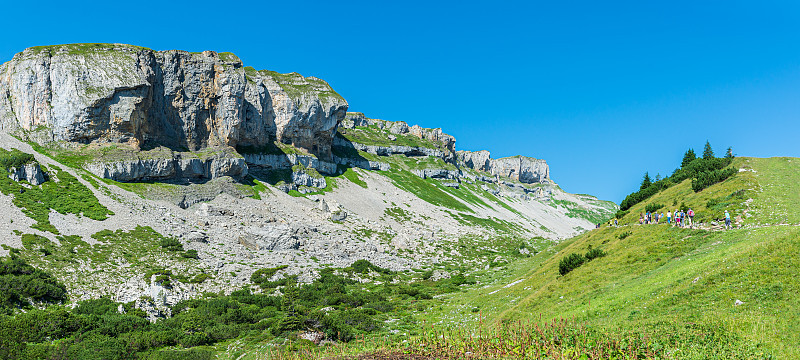 Hoher Ifen山(2239米)，Kleinwalsertal，奥地利