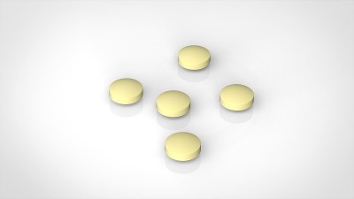 平板黄色3d渲染