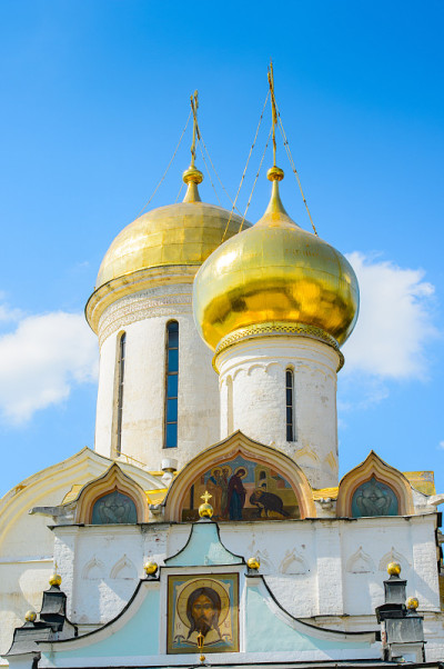 三一大教堂，三一Sergius Lavra在Sergiyev Posad，莫斯科区，俄罗斯。