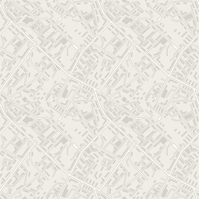 城市地图抽象无缝模式矢量背景。