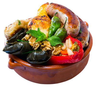 Kapama asausages卷心菜卷,多尔玛