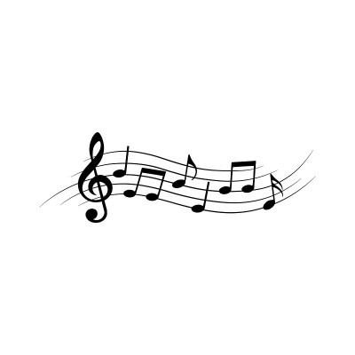 音乐音符，孤立在白色背景，矢量插图。