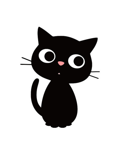 黑猫插图剪辑艺术