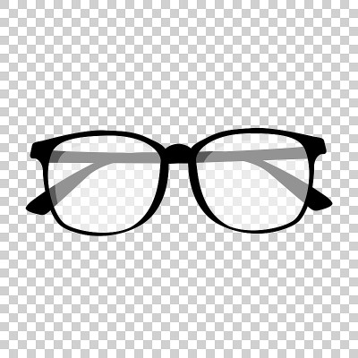 眼镜孤立。矢量眼镜模型图标。太阳镜，眼镜，孤立的白色背景。轮廓