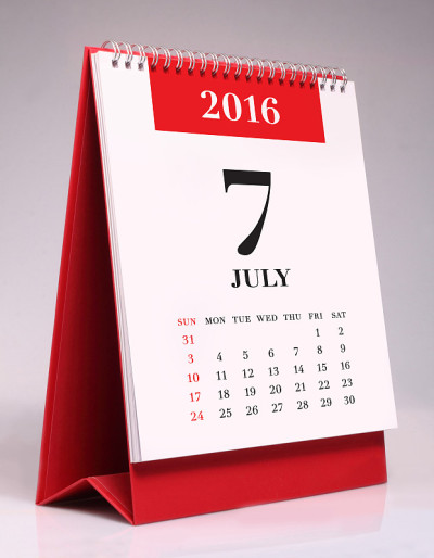 简单台历——2016年7月
