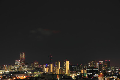 日本横滨核光21号(从新光康观看)(夜景)