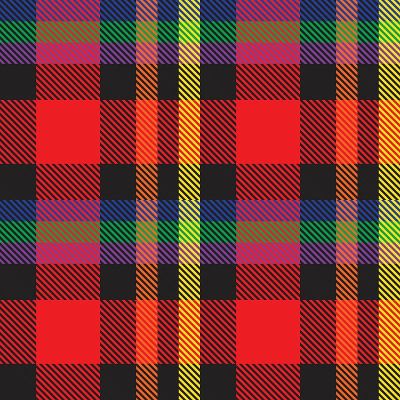 Rainbow Plaid Tartan Checkered Seamless Pattern