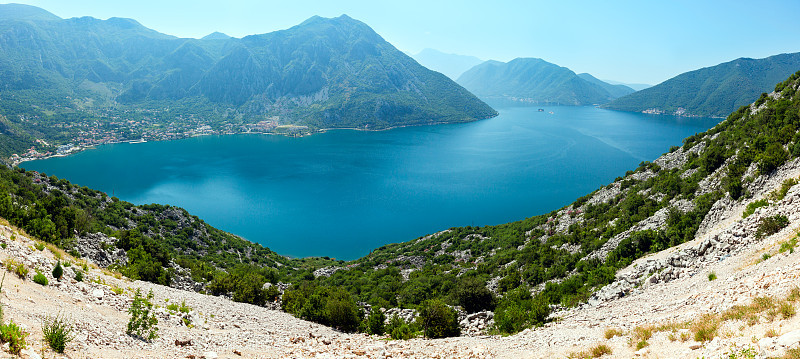 科托尔湾夏日全景，黑山