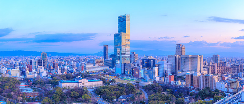 日本大阪城市景观