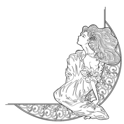矢量艺术新女性