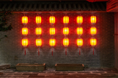 一串串的红灯笼