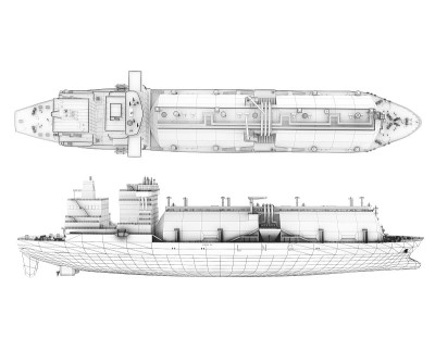 油轮船舶。3 d渲染