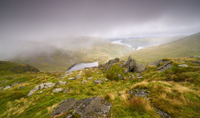 Haweswater水库上方有少量水垢