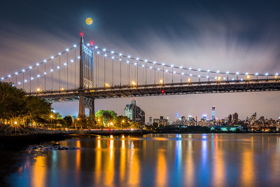 Triboro Bridge的夜晚