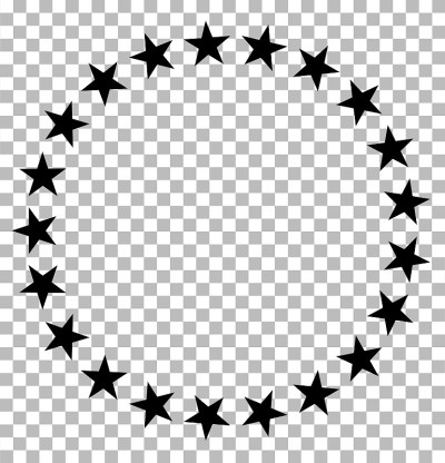 星星在圆形图标上透明。星在圆设计图表，信息图，图表，演示，应用程序，UI。平的风格。星形边框符号。欧