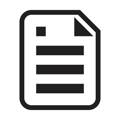 字母文档图标、矢量数据和信息文本，用于商业和金融中的一个轮廓字形象形图