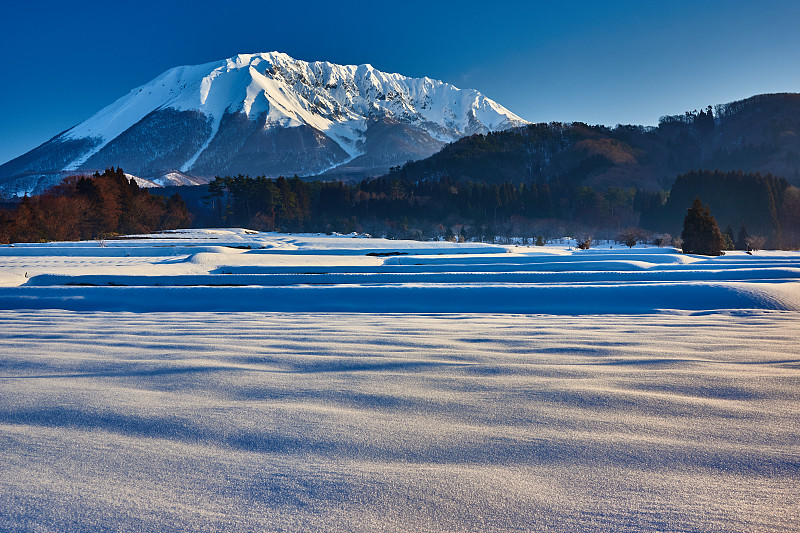 大山的南壁和雪原