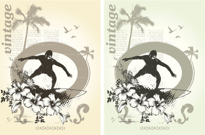 一个冲浪者骑着一个夏日背景的波浪