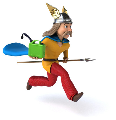高卢乐趣- 3D插图