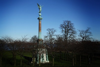 Ivar Huitfeldt Column，天使朗吉利公园(朗吉利长廊)，哥本哈根，丹麦。