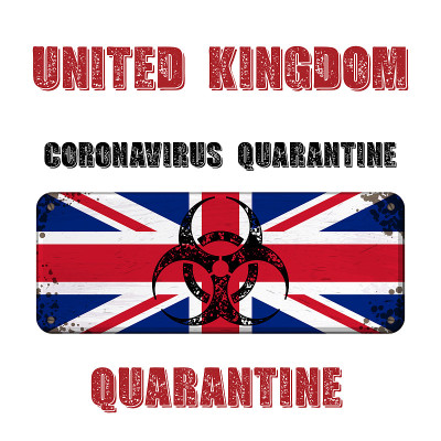Grunge英国检疫铭牌旗