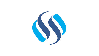 蓝色系统字母S符号设计