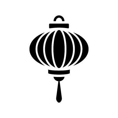 中国灯笼图标设计矢量模板