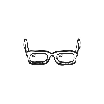 素描图标-眼镜