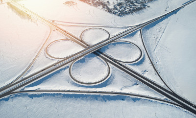 交通十字路口道路