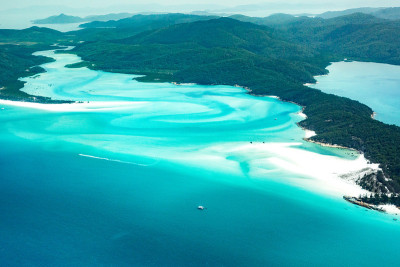Whitehaven海滩和Whitsundays，昆士兰，澳大利亚