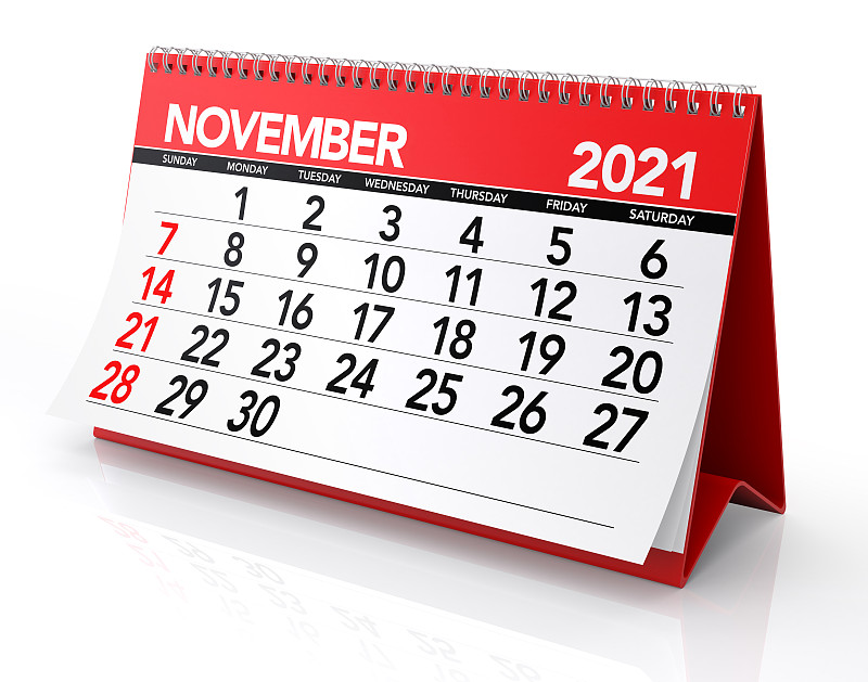 2021年11月日历