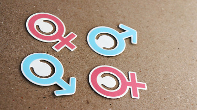 两个男人的性感象征和两个女人的性感象征