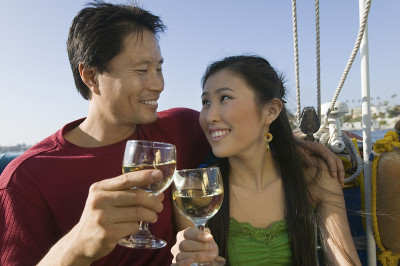 夫妇在船