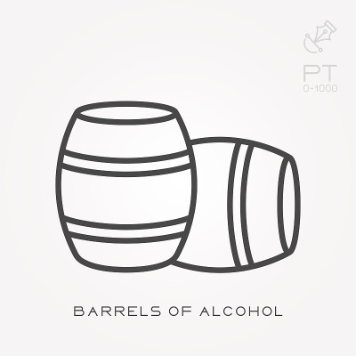 行图标酒桶