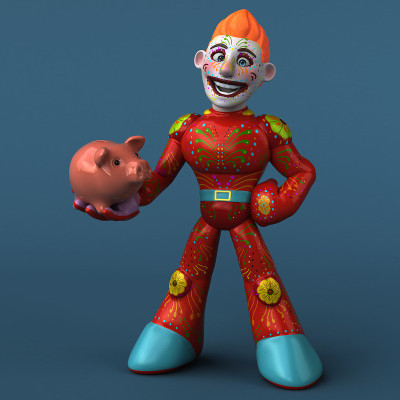 墨西哥英雄- 3D插图
