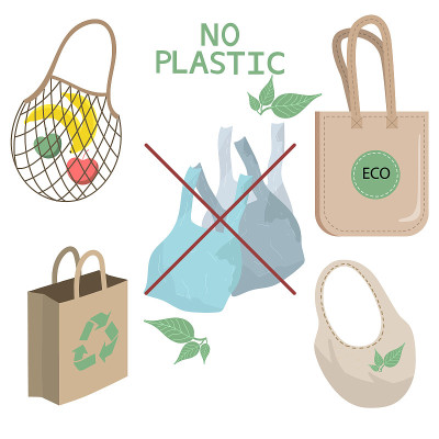 向量隔离背景下零浪费生命的元素。Eco的风格。没有塑料。走绿色。零废物收集耐用和可重复使用的物品或产