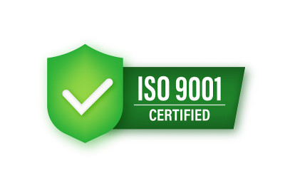 ISO 9001认证徽章，图标。认证盖章。矢量插图。