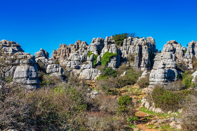 El Torcal de Antequera, Andalusia, Spain，在Antequer