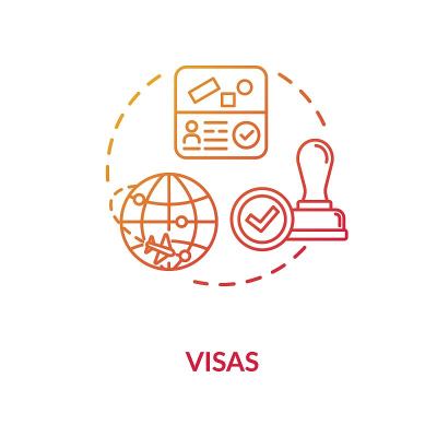 Visa concept icon