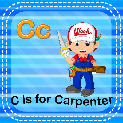 识字卡片上的字母C代表木匠
