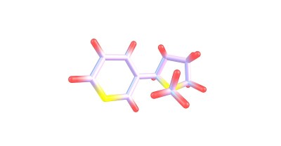尼古丁分子结构在白色上分离的3D插图