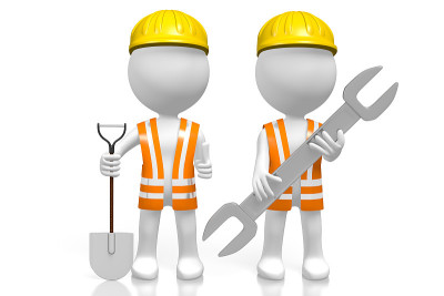 3D工人与工具