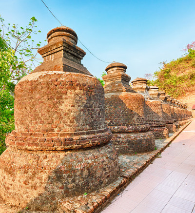 缅甸Mrauk u的Shai-thaung庙。