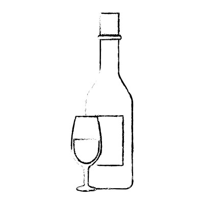 带杯的酒瓶