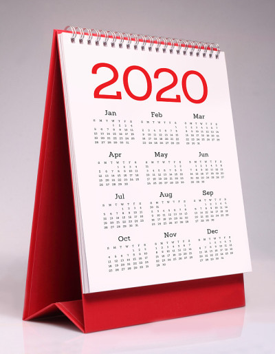 简易台历2020